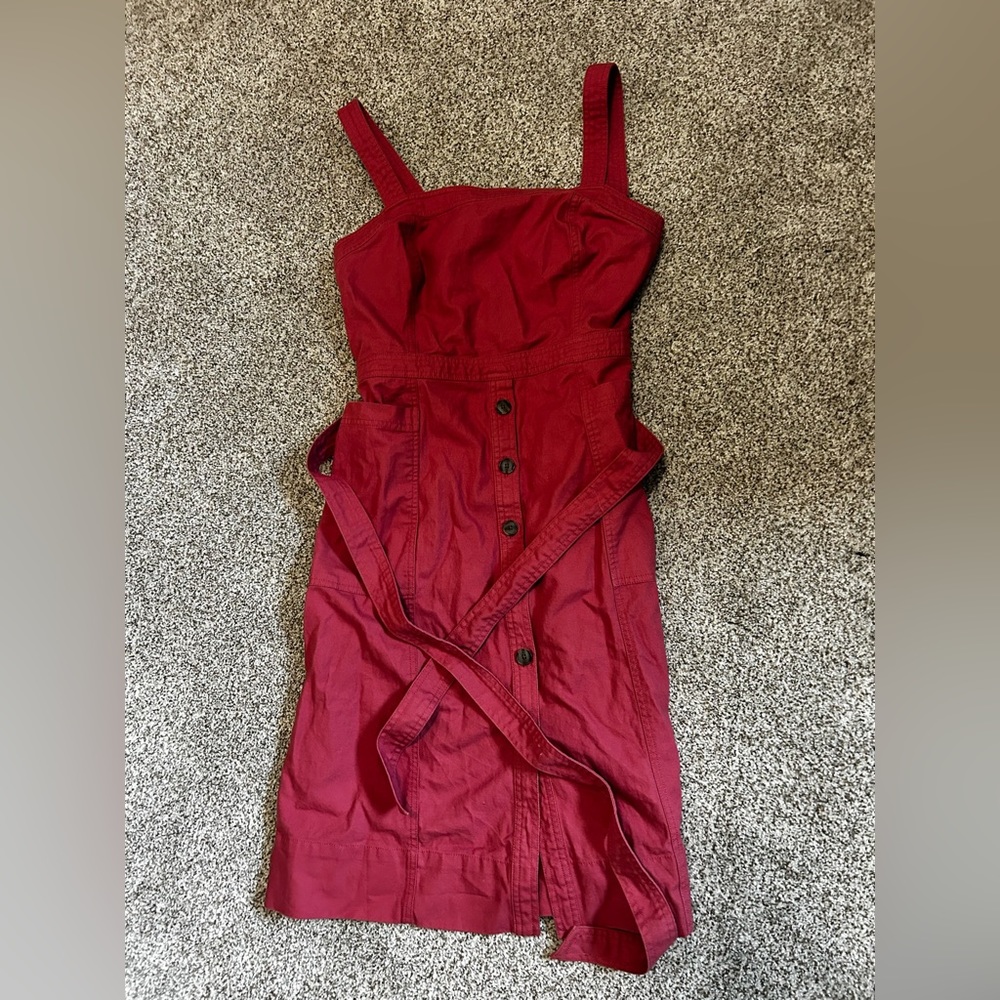Gap | red button up dress | Size 10